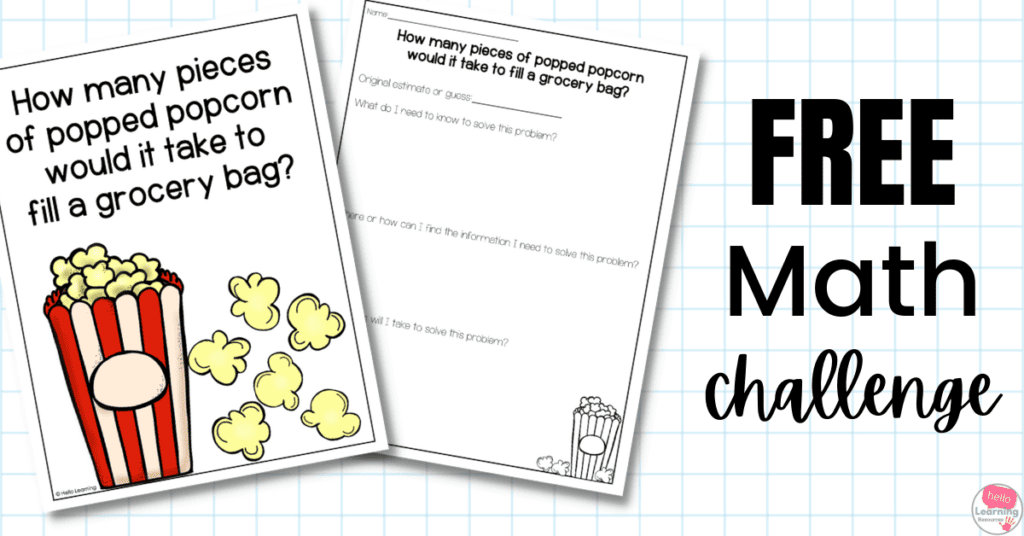 open ended math task activity pages