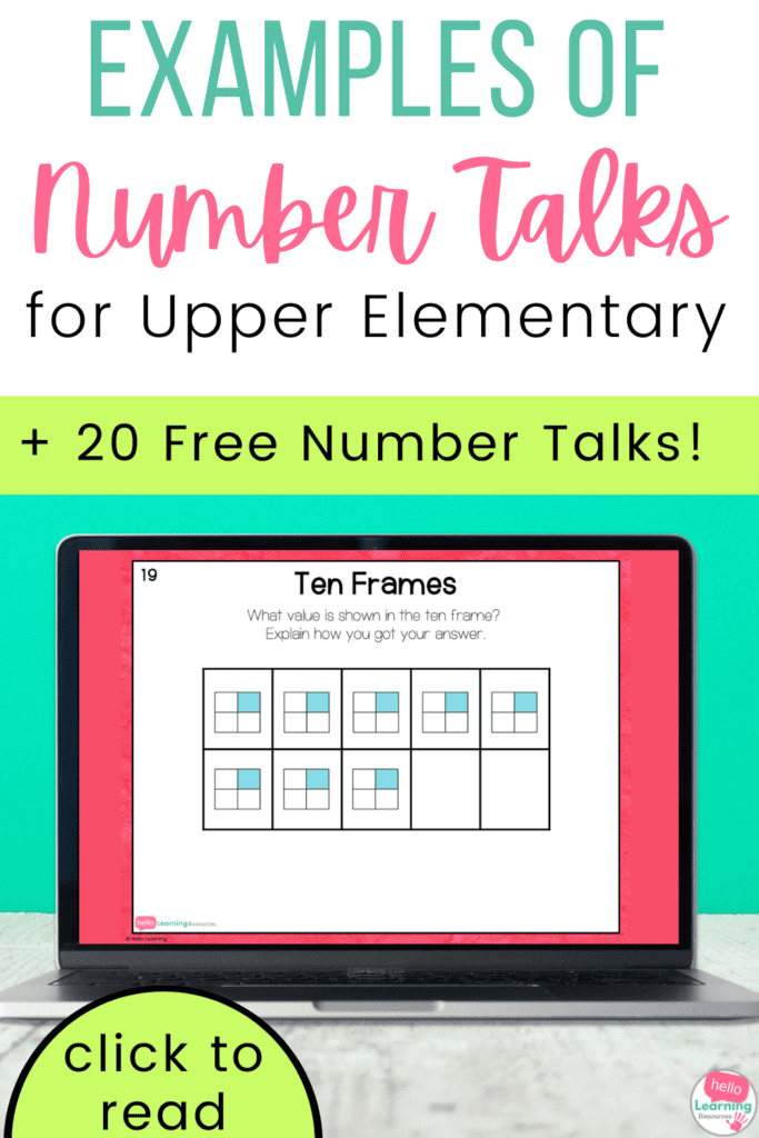 Learn about ten different types of number talks that are perfect to use with upper elementary students. 