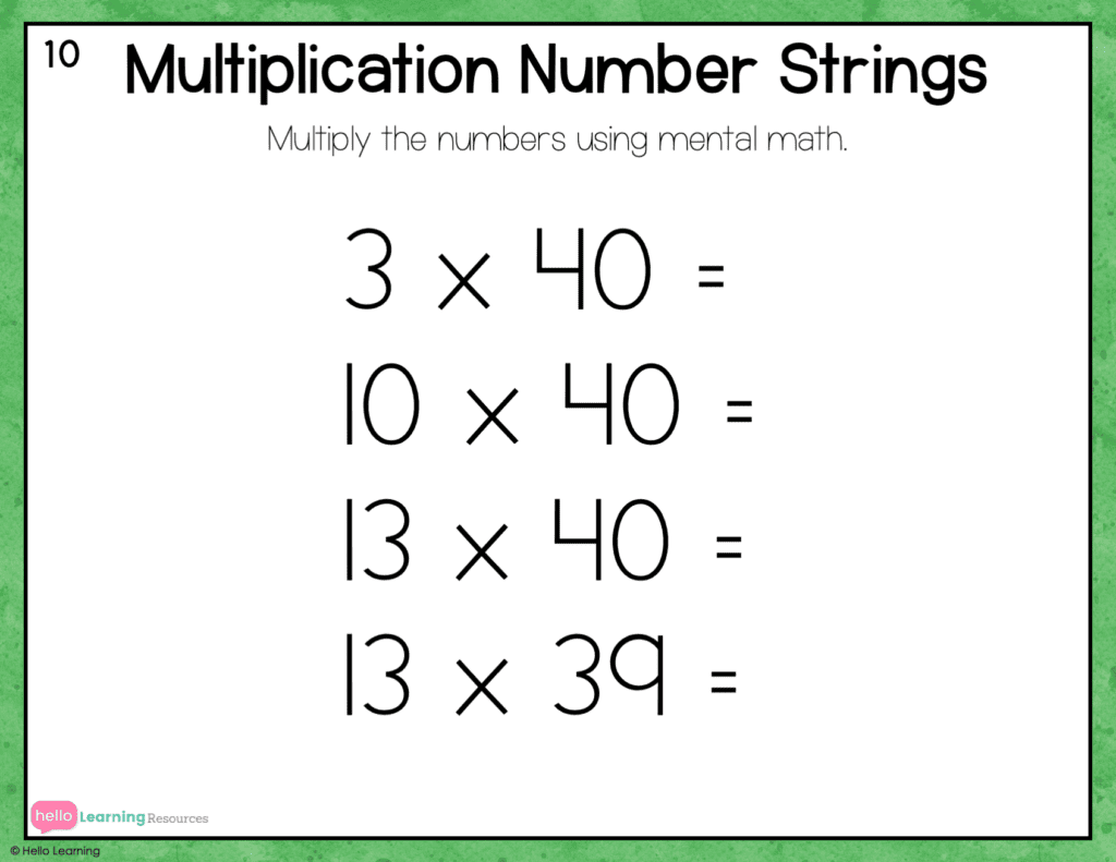 multiplication number strings number talk example