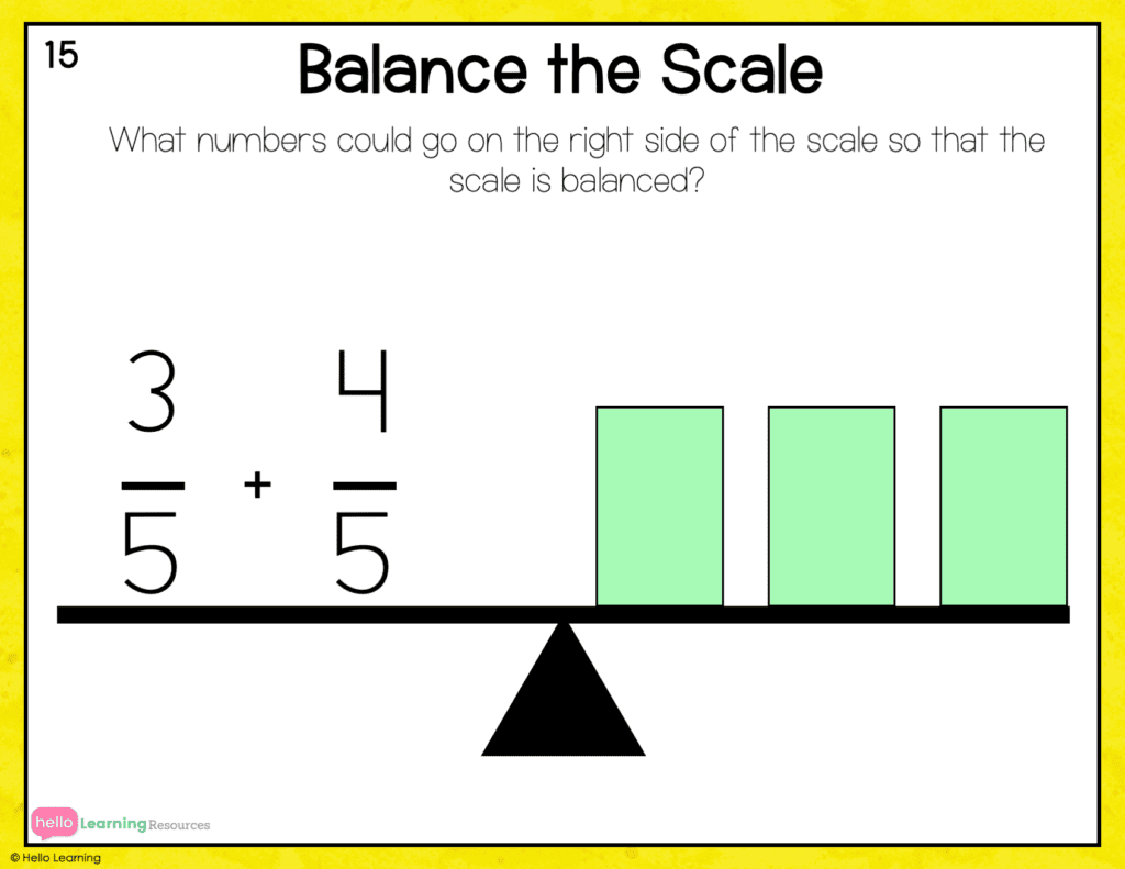 balance the scales number talk