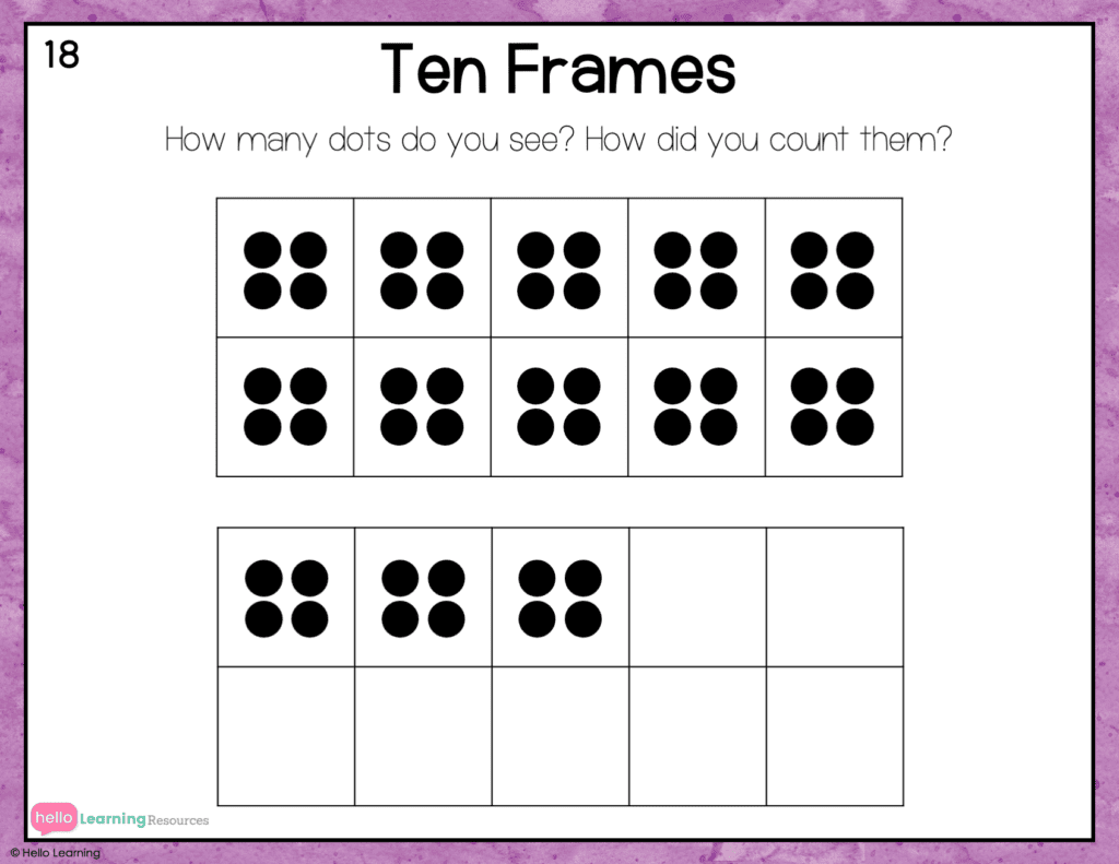 ten frame to visualize multiplication