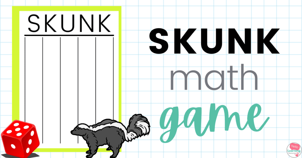 skunk math game student sheet example