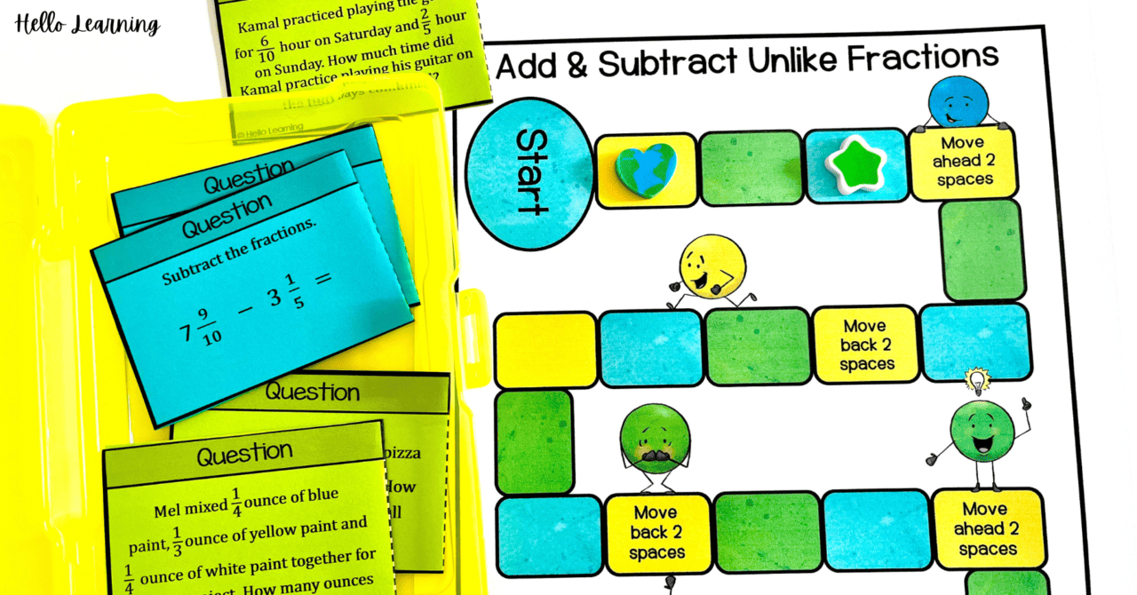 5 Ways to Practice Adding and Subtracting Fractions - Hello Learning