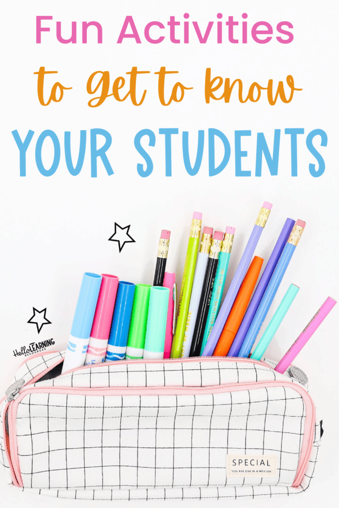 fun activities for teachers to get to know students